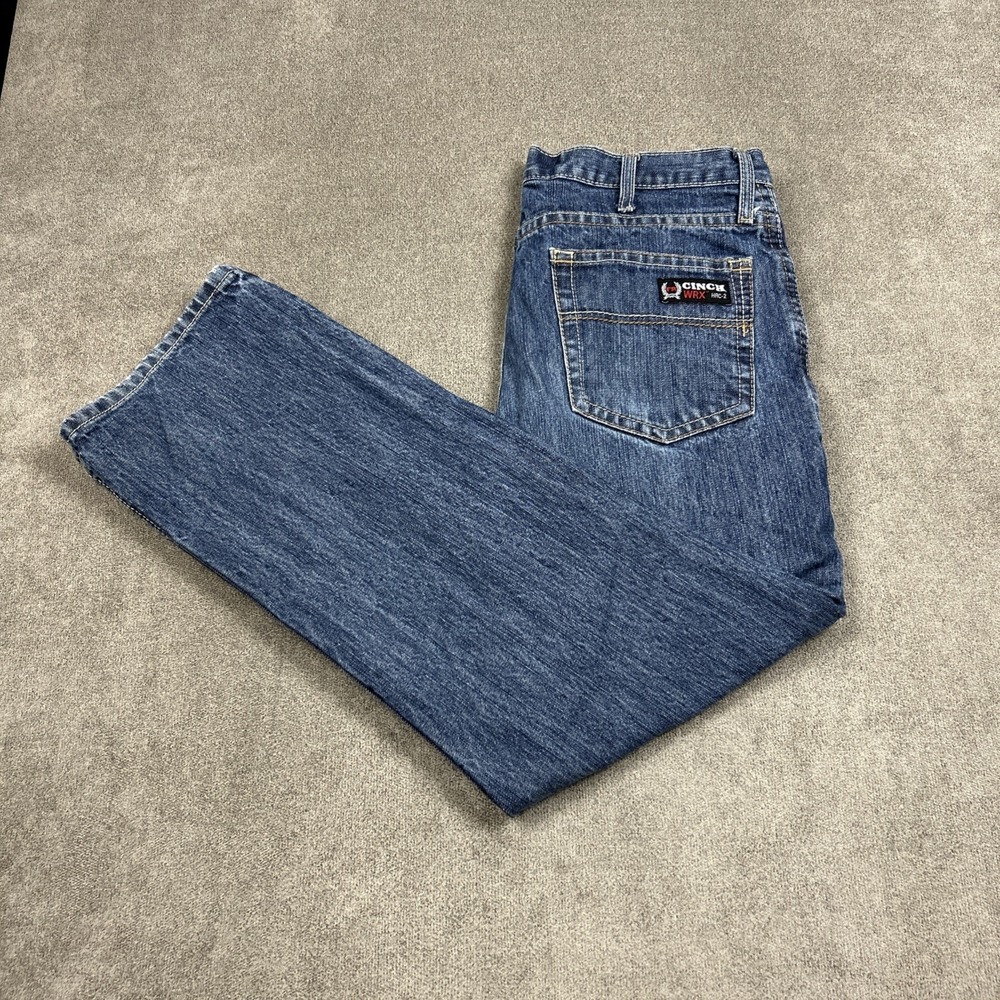 Cinch WRX FR White Label Jeans Mens 36x32 Blue Flame Resistant Work Denim